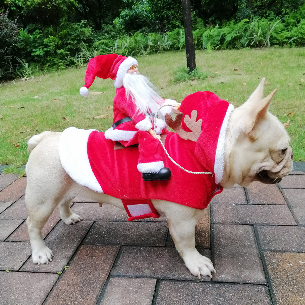 Santa Rider Dog Costume