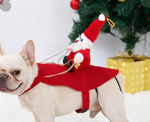 Santa Rider Dog Costume
