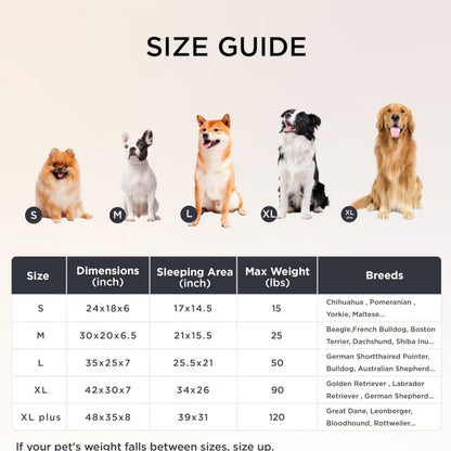 Orthopedic Dog Beds for Large Dog,32 Inch Removable Washable Dog Beds with Sides,Non-Slip Bottom Memory Foam Large Pet Beds,Khaki